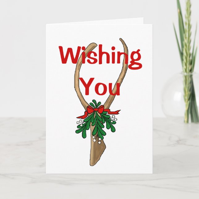 Wishbone y tarjeta de felicitación del navidad del (Anverso)