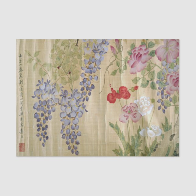 Wisteria china antigua y papel de melocotón (Anverso)