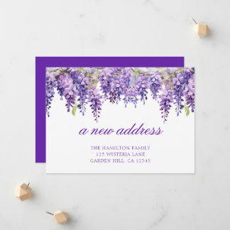 Wisteria floral de primavera Nueva Invitación de d