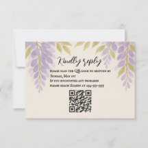 Wisteria Lane Código QR Tarjeta RSVP