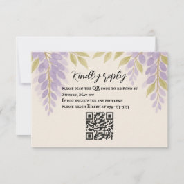 Wisteria Lane Código QR Tarjeta RSVP