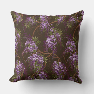 Wisteria Vine Cojín decorativo Floral