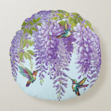 Wisteria Y Hummingbirds Almohada