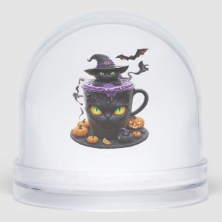 Witch Cat Halloween Latte  Creepy Cute Coffee with