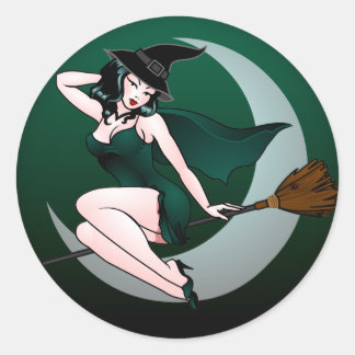 Witch Pinup Pegatinas Halloween Pinup Chica Pegati