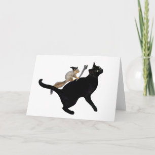 Witch Squirrel en la tarjeta del gato