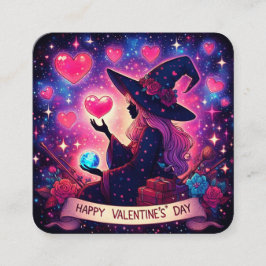 Witchy Heart Love Día de San Valentín Tarjetas mág