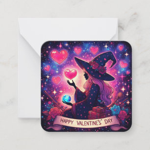 Witchy Heart Love Día de San Valentín Tarjetas mág