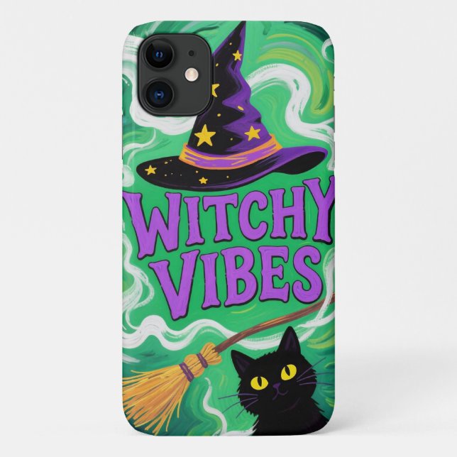 Witchy Vibes Halloween iPhone 11 Pro Funda (Reverso)