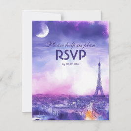 With dietary choice Amour Éternel RSVP Card 