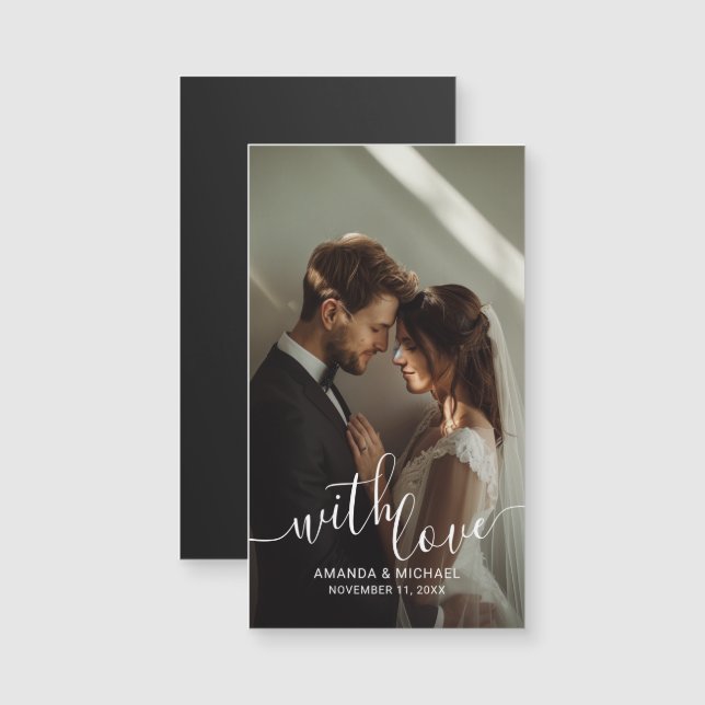 'With Love' Custom Photo Wedding Favor (Anverso/Reverso)