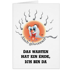 witzige Geburtsanzeige Karte