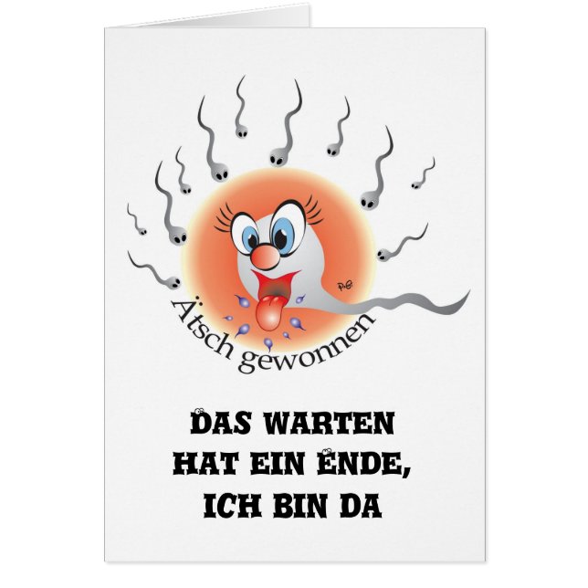 witzige Geburtsanzeige Karte (Frente)