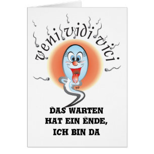 witzige Geburtsanzeige Karte