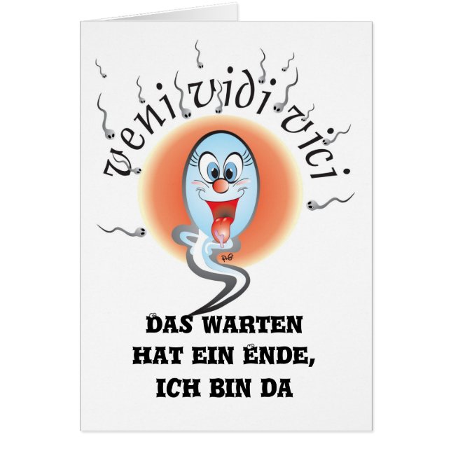 witzige Geburtsanzeige Karte (Frente)