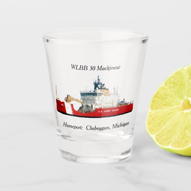 WLBB 30 vaso de chupito Mackinaw (Anverso)