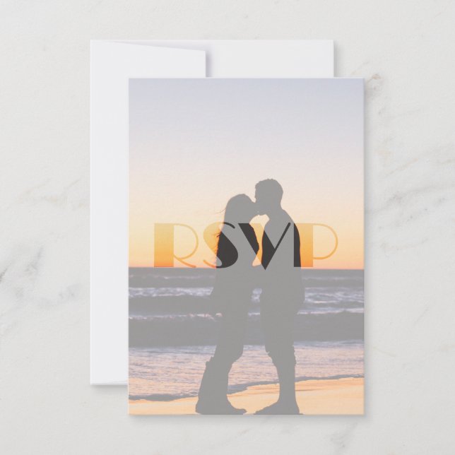 Wo Do - Romantic Beach Wedding - RSVP (Anverso)