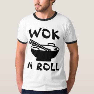 WOK N ROLL Comida china Camisetas divertidas