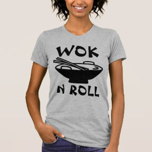 WOK N ROLL Comida china Camisetas divertidas