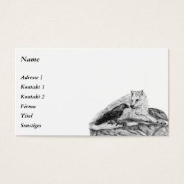 Wolf and Raven - Diseño en blanco y negro