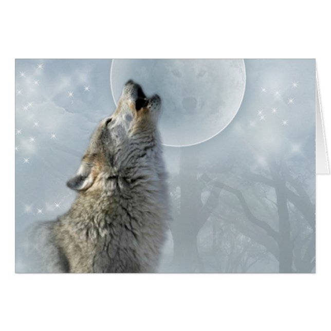 Wolf Blue Moon (Anverso (Horizontal))