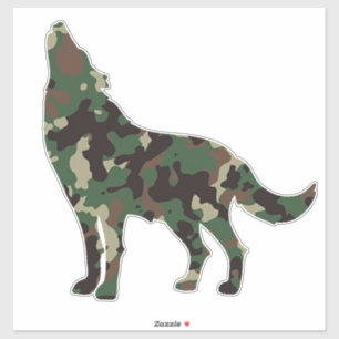 Wolf Camo Pegatina