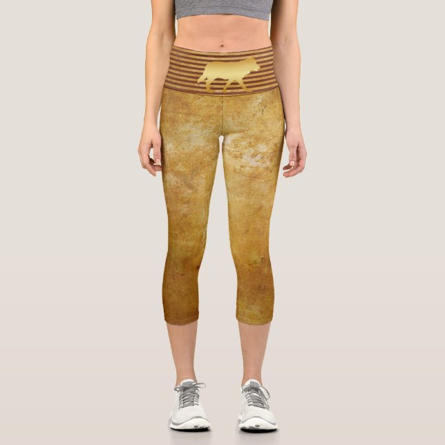 Wolf Gold Capri Leggings (Anverso)