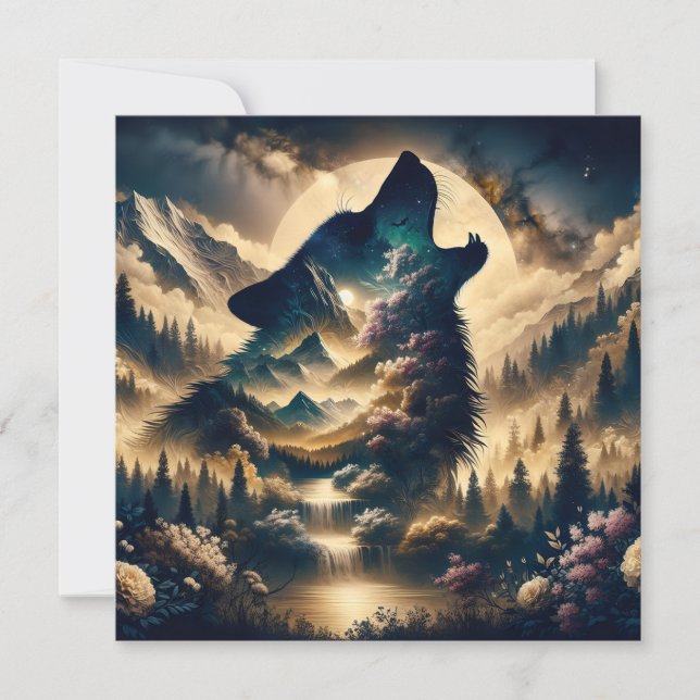 Wolf Howling en la Luna (Anverso)