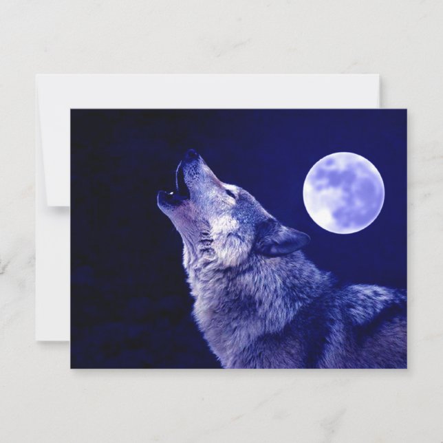 Wolf Howling en la Luna (Anverso)