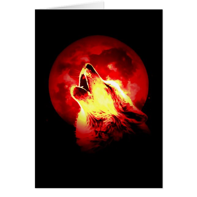 Wolf Howling en Red Night (Frente)