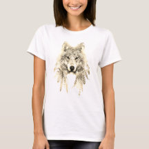 Wolf In Indigenous Appartal Relajado Fit Jersey Te
