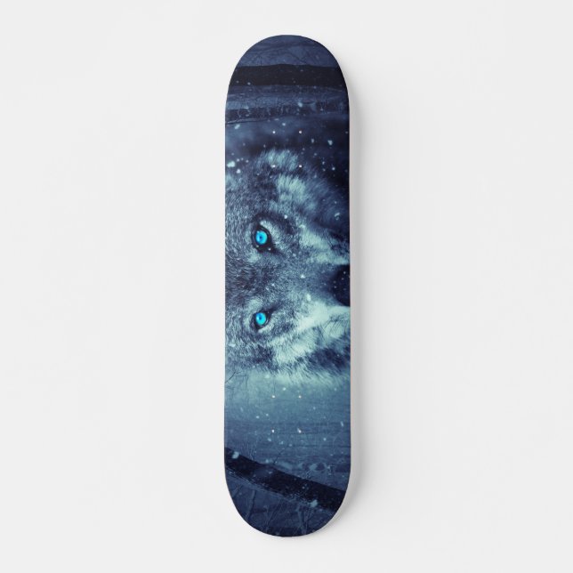 Wolf In The Snow Skateboard (Anverso )