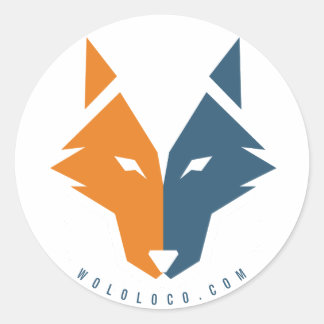 Wolf Loescher - Pegatina redondeado