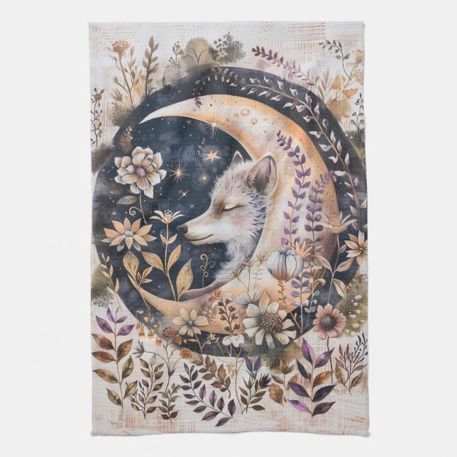 Wolf Moon Kitchen Toalla (Vertical)