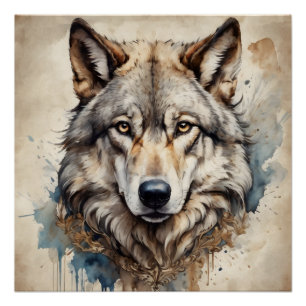 Wolf no 3 Poster brillante
