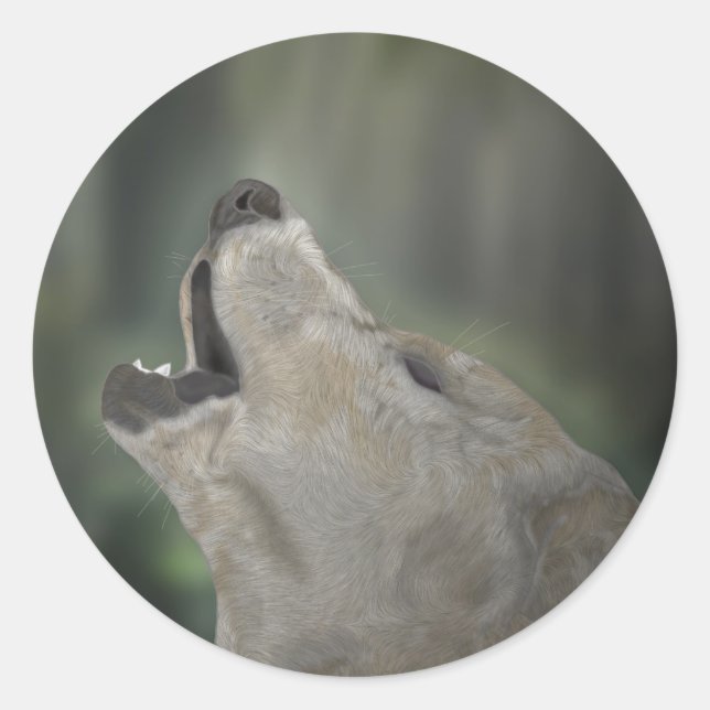 Wolf Pegatina (Anverso)