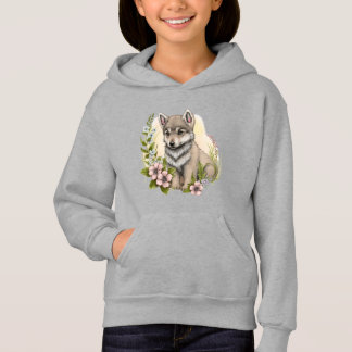 Wolf Pup En Una Sudadera De Chicas De La Pareja