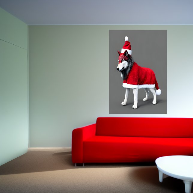 Wolf Santa Claus | Poster de arte de IA (Subido por el creador)