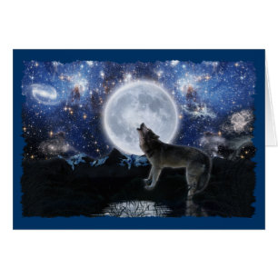WOLF, STARS & MOON Willife Card