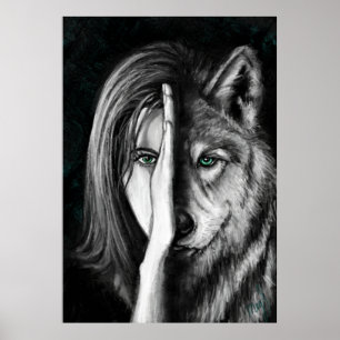 Wolf Woman - Impresión de Poster de emoción - pint