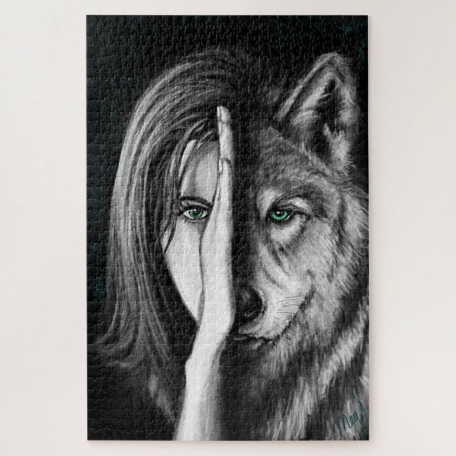 Wolf Woman - Rompecabezas acrílico de la emoción (Vertical)