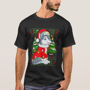 Wolf Xmas Sweater Style Ugly Santa Wolf Navidades