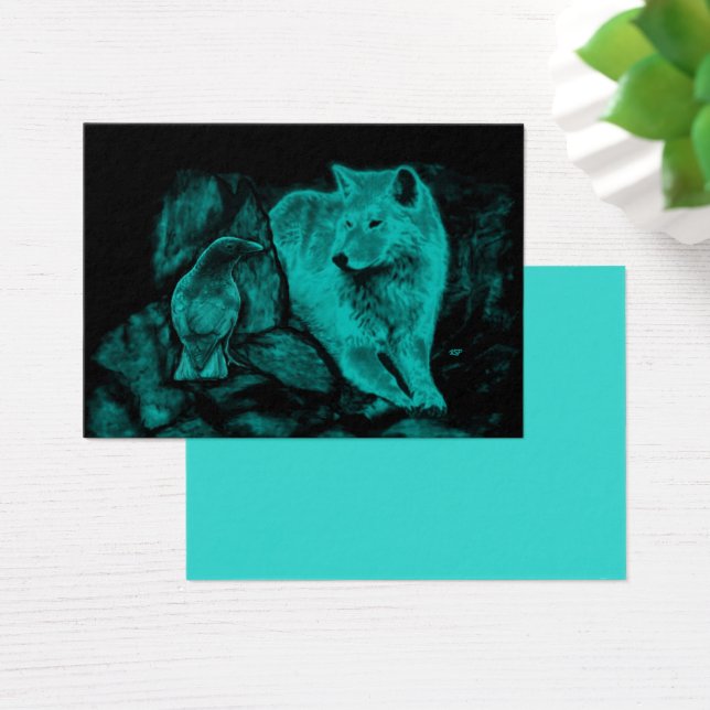 Wolf y Raven en la noche (Escritorio)