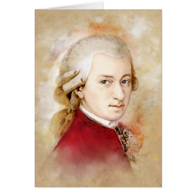 Wolfgang Amadeus Mozart im Aquarell Stil (Frente)