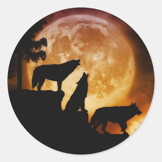 Wolves Peak Pegatinas (Anverso)