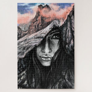 Woman and Nature Emotion Jigsaw Puzzle