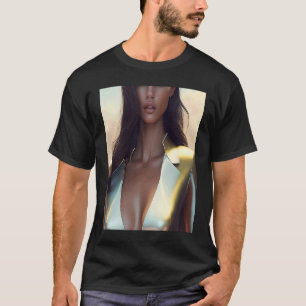 Woman Gold Vestido Top Blouse Aspecto Inspo Cabell