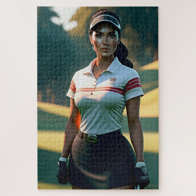 Woman Golfer 1014 piece Jigsaw Puzzle (Vertical)