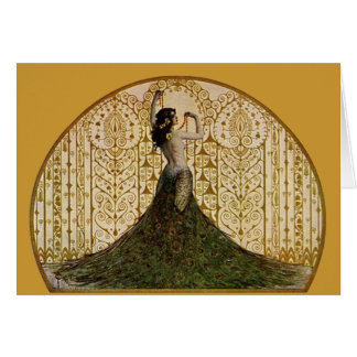 Woman in a Peacock Skirt