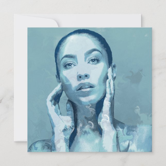 "Woman in Blue" Enkele kaart (Anverso)